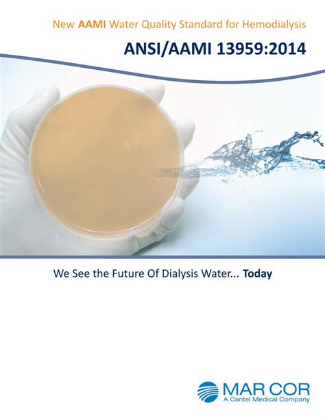 dialysis water quality standards pdf